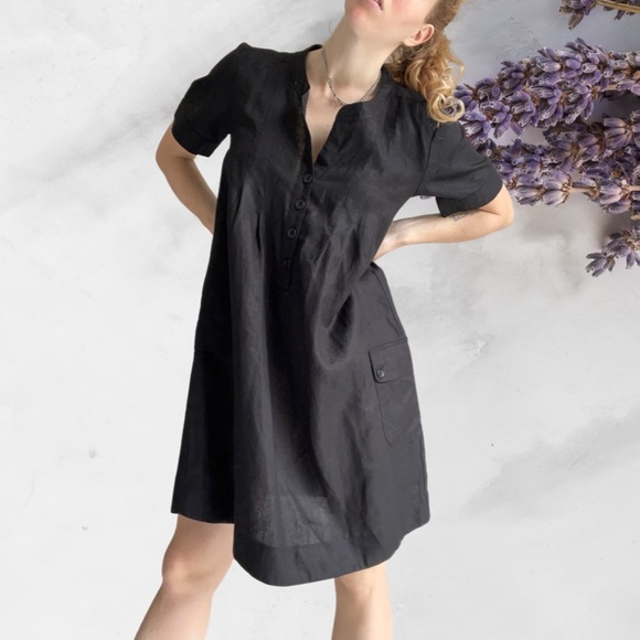 GORDON SMITH new linen dress, size 12 in black - Picture 5 of 11